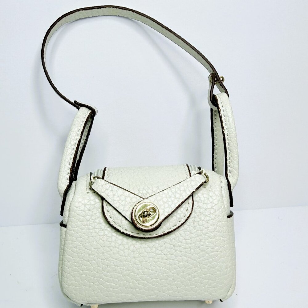 White Mico Mini Bag Charm Designer Inspired -  Lindy